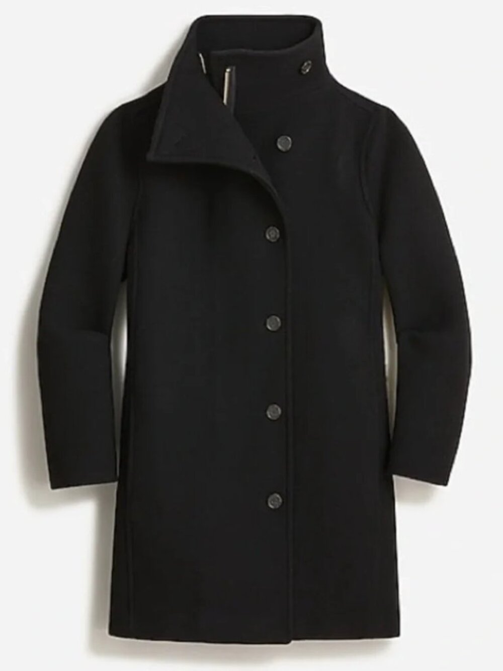 J.Crew Villa Coat in Italian Stadium-Cloth Wool Size 2 in Black